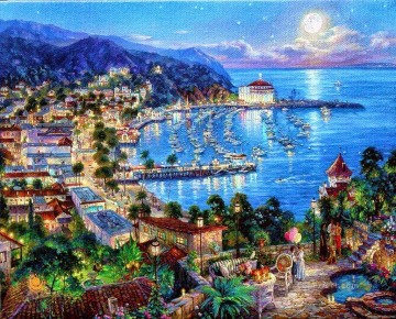 Landscapes Painting - Catalina my love cityscape modern city scenes